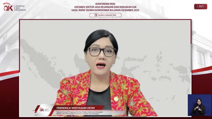 Friderica Widyasari Dewi. (Tangkapam layar Youtube Otoritas Jasa Keuangan)