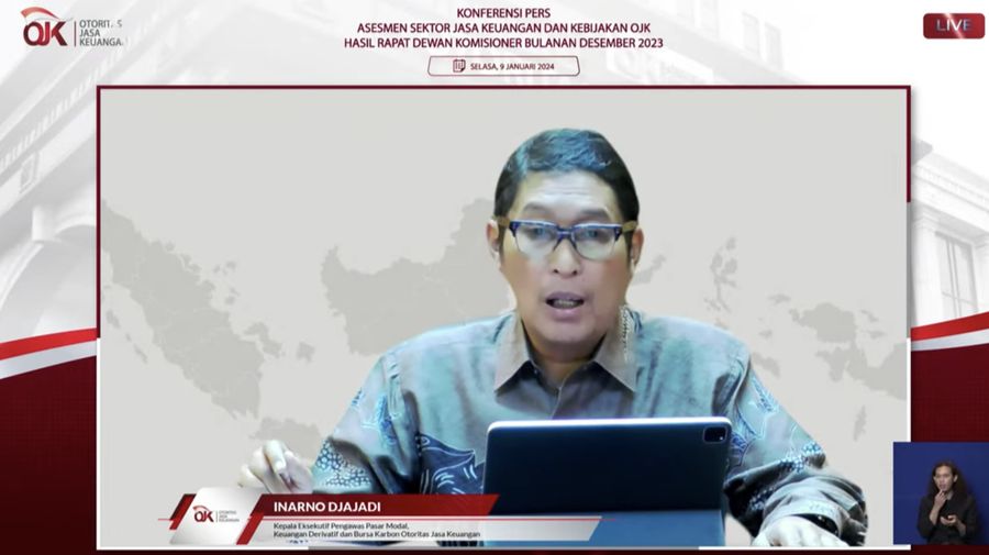 Inarno Djajadi. (Tangkapam layar Youtube Otoritas Jasa Keuangan)