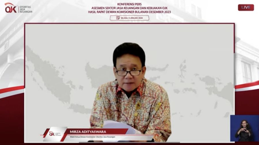 Mirza Adityaswara. (Tangkapam layar Youtube Otoritas Jasa Keuangan)