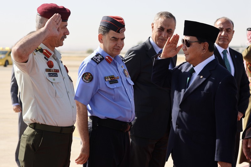 Prabowo Tiba di Yordania, Wakili Jokowi di KTT Gaza. (Dok: Biro Humas Kemhan RI) Prabowo Tiba di Yordania, Wakili Jokowi di KTT Gaza. (Dok: Biro Humas Kemhan RI)