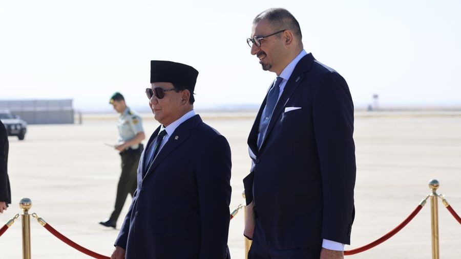 Prabowo Tiba di Yordania, Wakili Jokowi di KTT Gaza. (Dok: Biro Humas Kemhan RI)