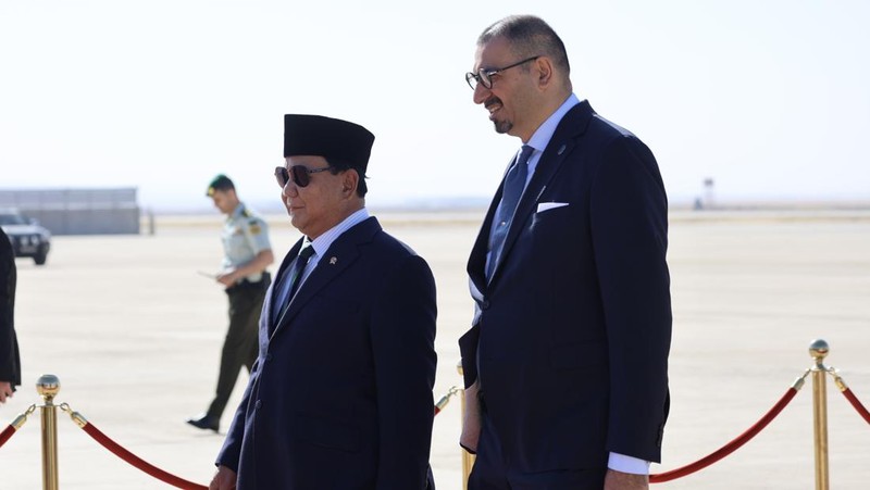 Prabowo Tiba di Yordania, Wakili Jokowi di KTT Gaza. (Dok: Biro Humas Kemhan RI)