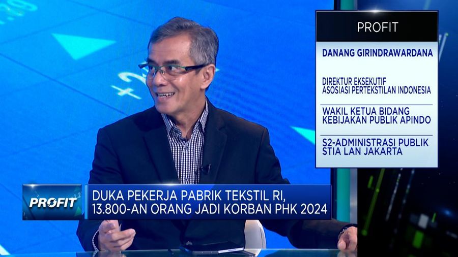 Direktur Eksekutif Asosiasi Pertekstilan Indonesia, Danang Girindrawardana dalam program Profit. (CNBC Indonesia TV)