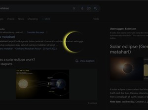 Ketik Solar Eclipse di Google, Ada Kejutan Lho