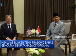 Menlu AS Blinken Temui Prabowo Bahas Gencatan Senjata Gaza di Yordania