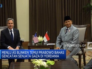 Menlu AS Blinken Temui Prabowo Bahas Gencatan Senjata Gaza di Yordania