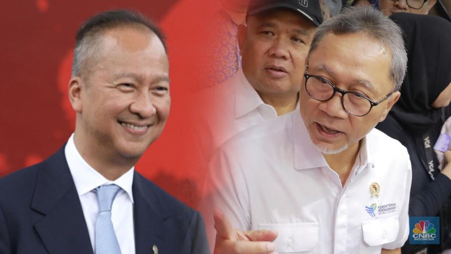 Kolase Foto Menteri Perindustrian (Menperin) Agus Gumiwang Kartasasmita dan Menteri Perdagangan Zulkifli Hasan (Zulhas). (CNBC Indonesia/Tri Susilo dan CNBC Indonesia Muhammad Sabki)