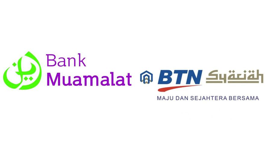 Kolase logo Bank Muamalat dan BTN Syariah