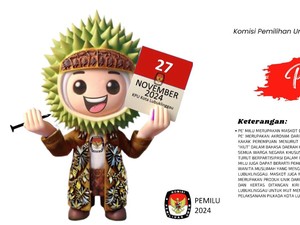 Pe Milu, Wanita Berkostum Durian Jadi Maskot Pilkada Lubuklinggau 2024