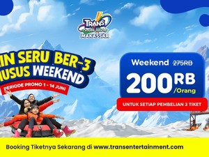 Main Bertiga Cukup Bayar Rp 200 Ribu di Trans Snow World Makassar!