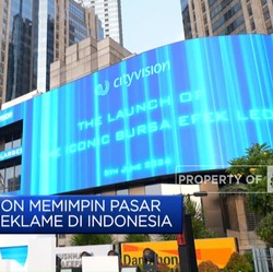 City Vision Hadirkan Reklame Yang Tampilkan Harga Saham Real Time