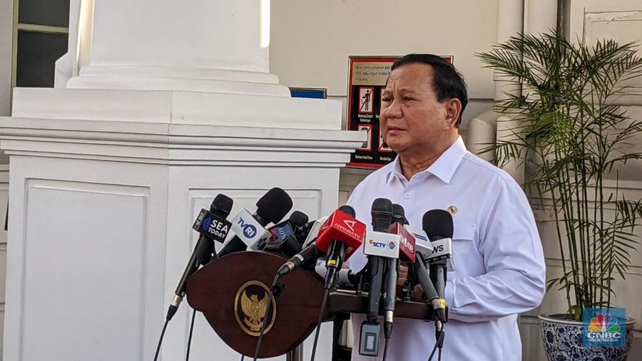 Prabowo Subianto di Istana Negara, Jakarta. (CNBC Indonesia/Emir Yanwardhana)
