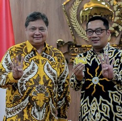 Airlangga Blak-blakan Ridwan Kamil, Maju Pilgub Jakarta Atau Jabar?