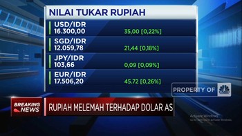 Video: Ambles Lagi! Rupiah Sentuh Level Rp 16.300-an per Dolar AS