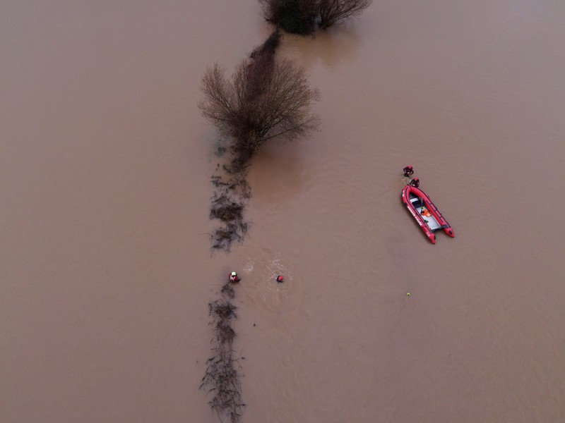 Foto udara menampilkan banjir akibat hujan lebat di Ramadillas, Chili, Kamis (13/6/2024). (REUTERS/Juan Gonzalez) Foto udara menampilkan banjir akibat hujan lebat di Ramadillas, Chili, Kamis (13/6/2024). (REUTERS/Juan Gonzalez)