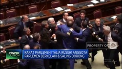 Video:Rapat Parlemen Italia Rusuh! Terjadi Perkelahian & Saling Dorong