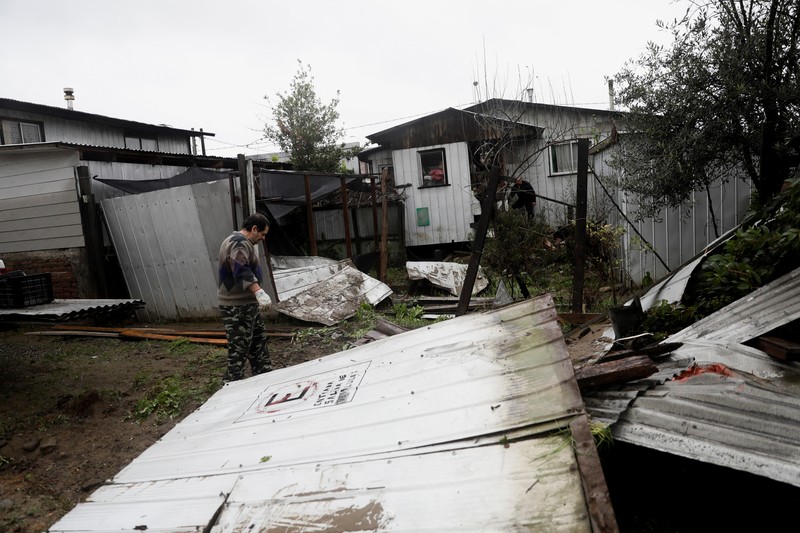 Foto udara menampilkan banjir akibat hujan lebat di Ramadillas, Chili, Kamis (13/6/2024). (REUTERS/Juan Gonzalez) Foto udara menampilkan banjir akibat hujan lebat di Ramadillas, Chili, Kamis (13/6/2024). (REUTERS/Juan Gonzalez)