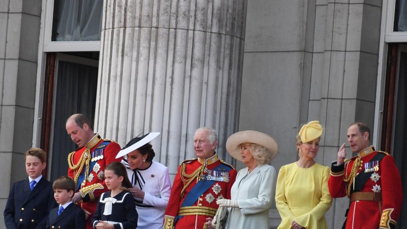 Britain's Catherine, Princess of Wales, attends the Trooping the Colour parade to honour Britain's King Charles on his official birthday in London, Britain, June 15, 2024. REUTERS/Hollie Adams     TPX IMAGES OF THE DAY
