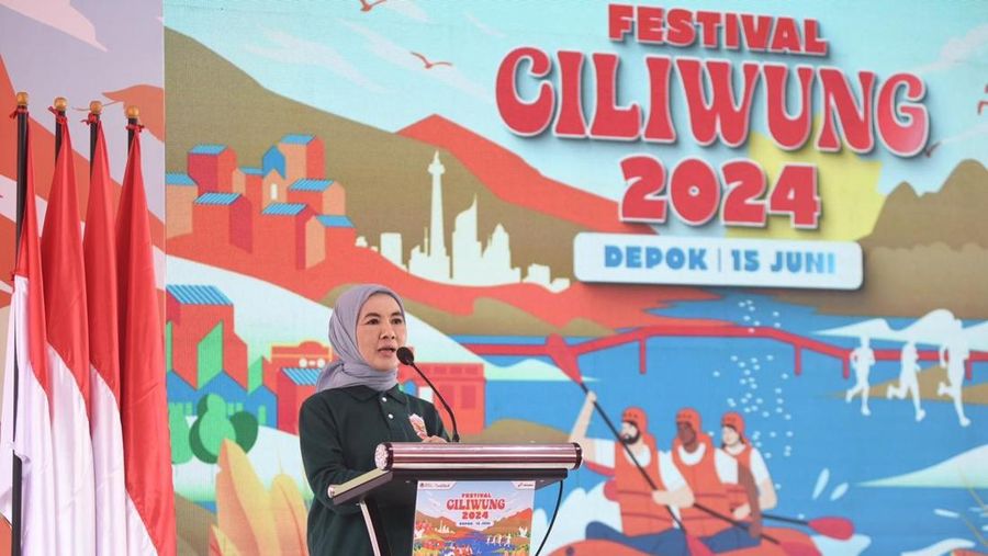Dirut Pertamina, Nicke Widyawati menyatakan Pertamina terlibat aktif dalam upaya pengembangan ekosistem sungai dalam Gerbang Biru Ciliwung di Festival Ciliwung 2024.