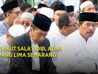 Video: Jokowi Ikut Salat Iduladha di Simpang Lima Semarang