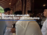 Prabowo Laksanakan Sholat Iduladha 1445 H di Hambalang