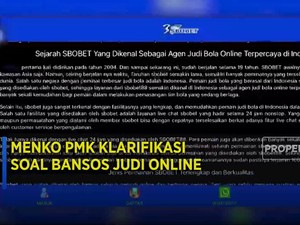 Menko PMK Klarifikasi Soal Bansos Judi Online