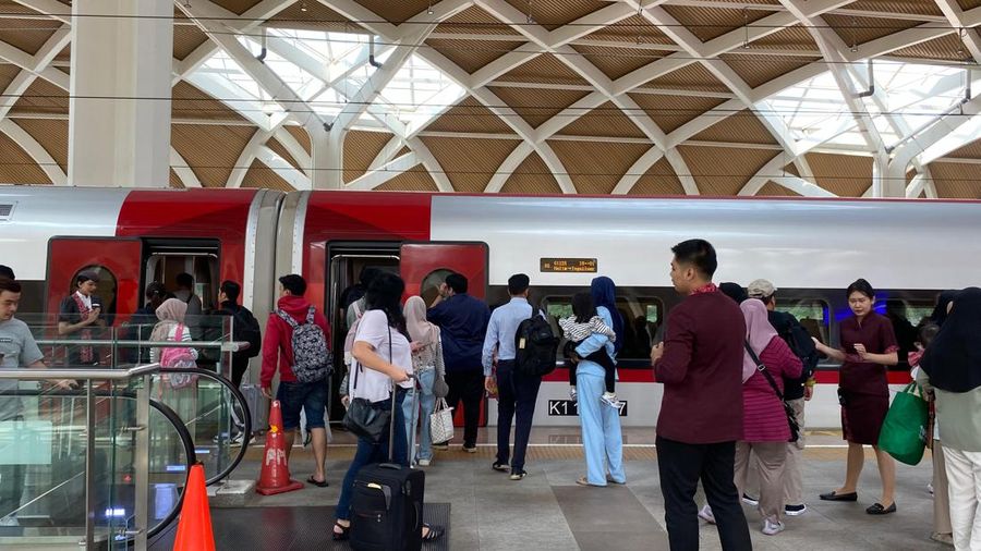 Penumpang Kereta Cepat Whoosh membludak saat libur Idul Adha. (Dok. KCIC)