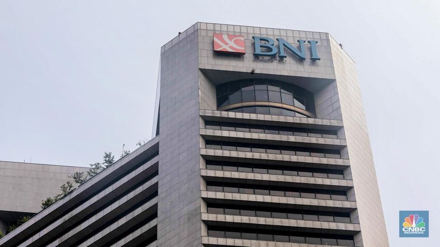 Gedung Bank Negara Indonesia (BNI). (CNBC Indonesia/Muhammad Sabki)
