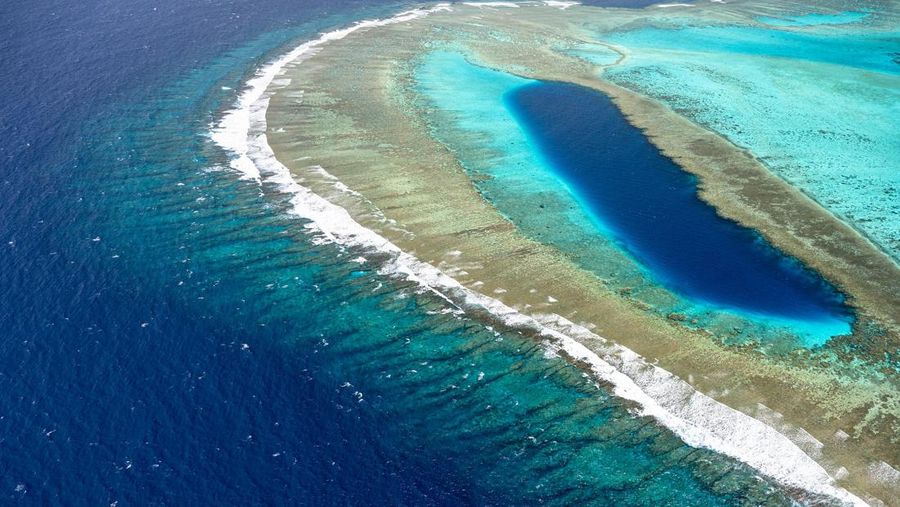 Ilustrasi Taam Ja' Blue Hole. (Dok. Pixabay)