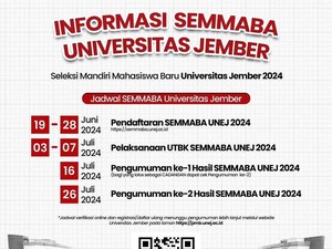 Pendaftaran Seleksi Mandiri UNEJ Buka Hari Ini 19 Juni 2024