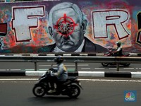 Potret Mural Netanyahu di Sudut Jakarta, Desak Setop Genosida Gaza