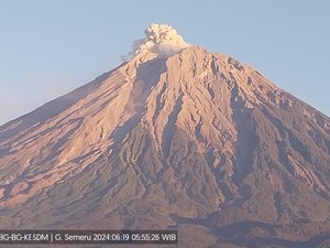 Gunung Semeru 2 Kali Erupsi Pagi Ini, Kolom Abu Letusan Capai 600 Meter