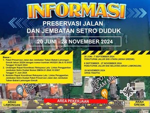 Waspadai Macet, Jembatan di Duduksampeyan Gresik Diperbaiki hingga November