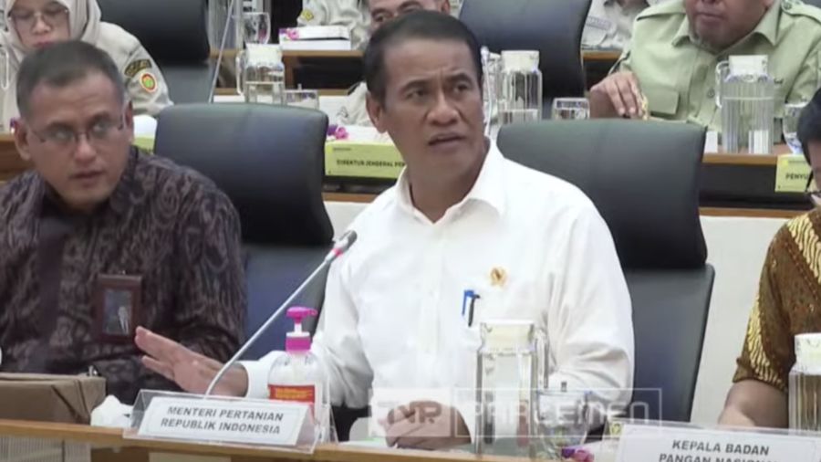 Menteri Pertanian,  Amran Sulaiman saat rapat kerja dengan komisi IV DPR RI. (YouTube/Komisi IV DPR RI Channel)