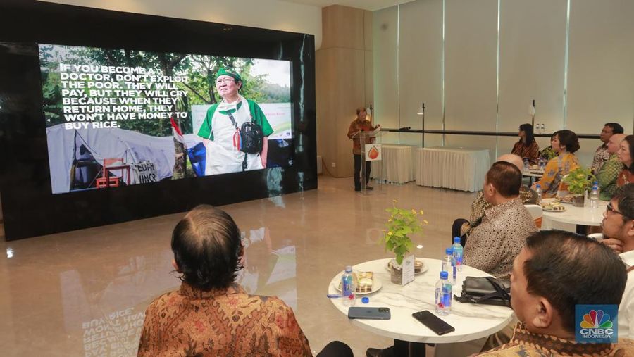 Penandatanganan Nota Kesepahaman dan Perjanjian Kerjasama antara PT.Bayan Resources, Tbk dengan doctorSHARE. (CNBC Indonesia/Muhammad Sabki)