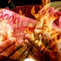 Pekerja melintas di depan layar Indeks Harga Saham Gabungan (IHSG) di Bursa Efek Indonesia, Jakarta, Senin, (1/4/2024). (CNBC Indonesia/Muhammad Sabki)