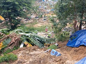 TPU Sei Panas Batam Longsor, Puluhan Makam Tertimbun