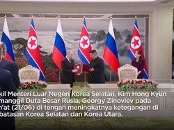 Kim Jong Un-Putin Teken Pakta Pertahanan, Korsel Panggil Dubes Rusia