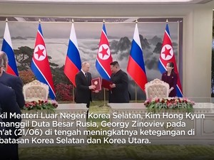 Kim Jong Un-Putin Teken Pakta Pertahanan, Korsel Panggil Dubes Rusia