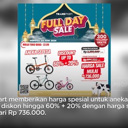Video: Serbu! Aneka Sepeda Banjir Diskon Hingga 60%+20% di Transmart