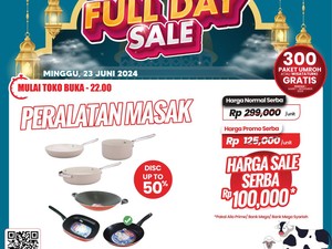 Alat Masak Bunda Serba Rp 100 Ribu Cuma di Transmart Full Day Sale