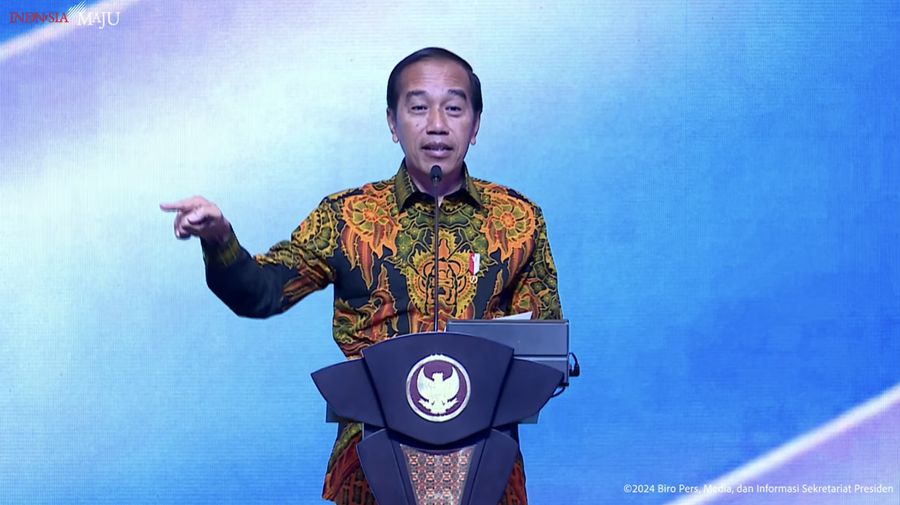 Presiden Joko Widodo dalam Peresmian Peluncuran Digitalisasi Layanan Perizinan Penyelenggaraan Event, (24/6/2024). (Tangkapan Layar Youtube Sekretariat Presiden)