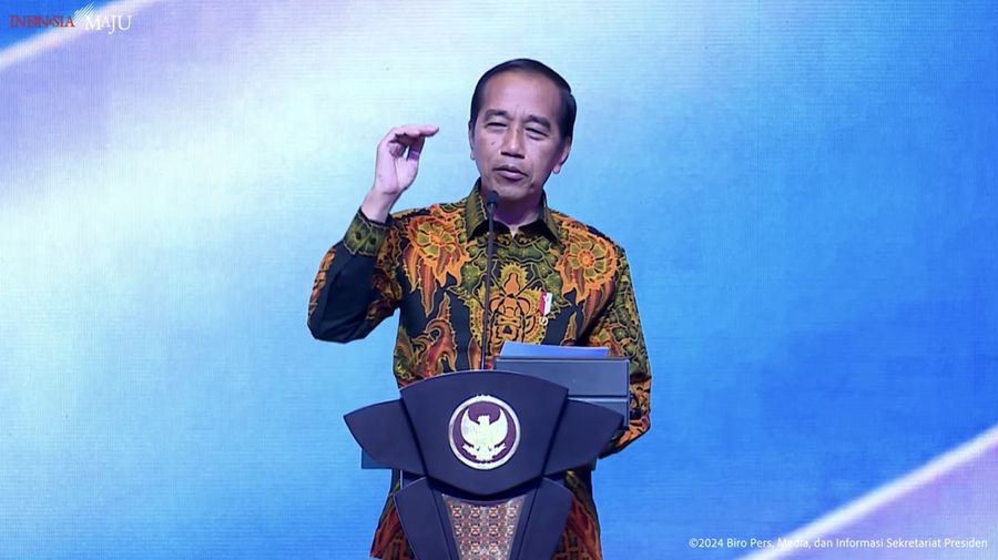 Presiden Joko Widodo dalam Peresmian Peluncuran Digitalisasi Layanan Perizinan Penyelenggaraan Event, (24/6/2024). (Tangkapan Layar Youtube Sekretariat Presiden)
