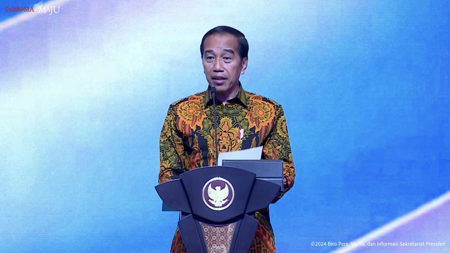 Presiden Joko Widodo dalam Peresmian Peluncuran Digitalisasi Layanan Perizinan Penyelenggaraan Event, (24/6/2024). (Tangkapan Layar Youtube Sekretariat Presiden)