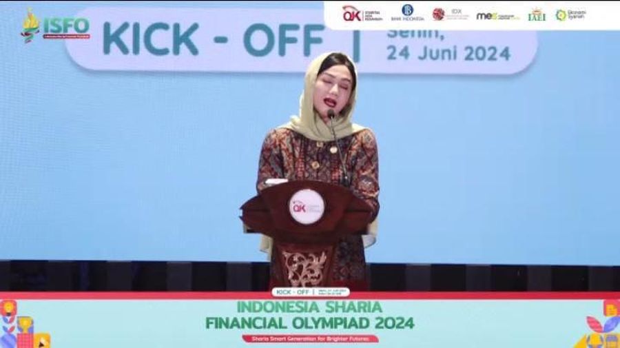 Tangkapan Layar Kick Off Indonesia Sharia Financial Olympiad (ISFO) 2024, Senin (24/6/2024).