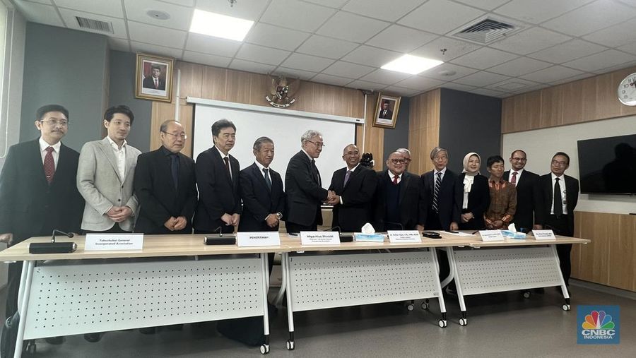 MoU RS Jantung dan Pembuluh Darah Harapan Kita dengan Tokushukai Medical Corporation di Ruang Sumatera-Kalimantan, Gedung Ventricle, RSJPD Harapan Kita, Jakarta Selasa (25/6/2024). (²©²ÊÍøÕ¾/Linda Hasibuan)