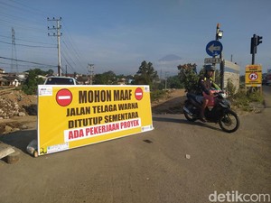 Jalan Telaga Warna Magelang Ditutup Terkait Proyek Flyover Canguk