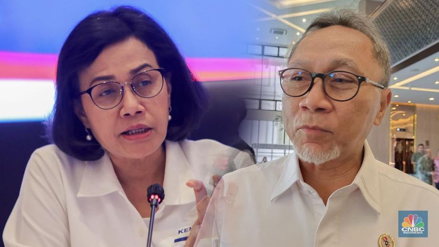 Foto Kolase Menteri Keuangan (Menkeu) Sri Mulyani Indrawati dan Menteri Perdagangan (Mendag) Zulkifli Hasan. (²©²ÊÍøÕ¾/Faisal Rahman dan ²©²ÊÍøÕ¾ indonesia/Martyasari Rizky)