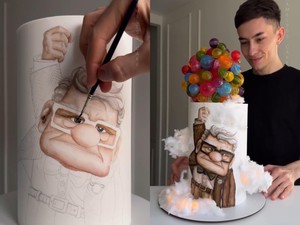 Keren! Baker Ini Bikin Kue Tema Film Up Ditonton 148 Juta Kali
