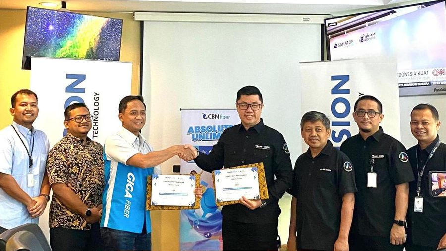 MoU Transvision dan CBN di Jakarta. (Dok. Transvision)